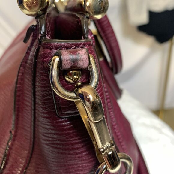 Coach Madison Burgundy Leather Pinnacle Drifter Satchel Shoulder Bag #21503 - Picture 14 of 16